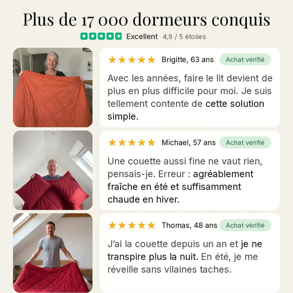 Couette EasyDream – La 2-en-1 à séchage rapide qui vous dispense de housse de couette.