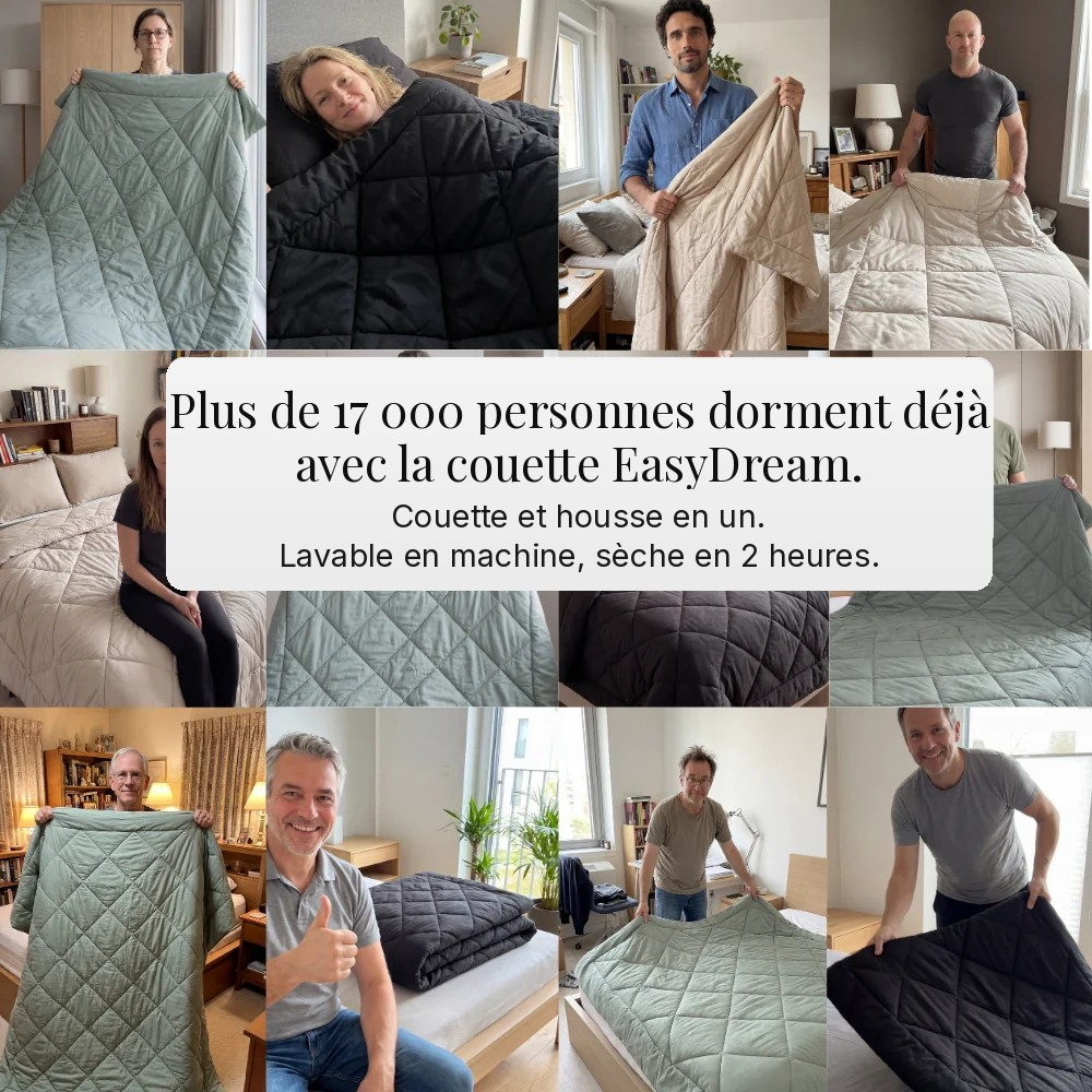 Couette EasyDream – La 2-en-1 à séchage rapide qui vous dispense de housse de couette.