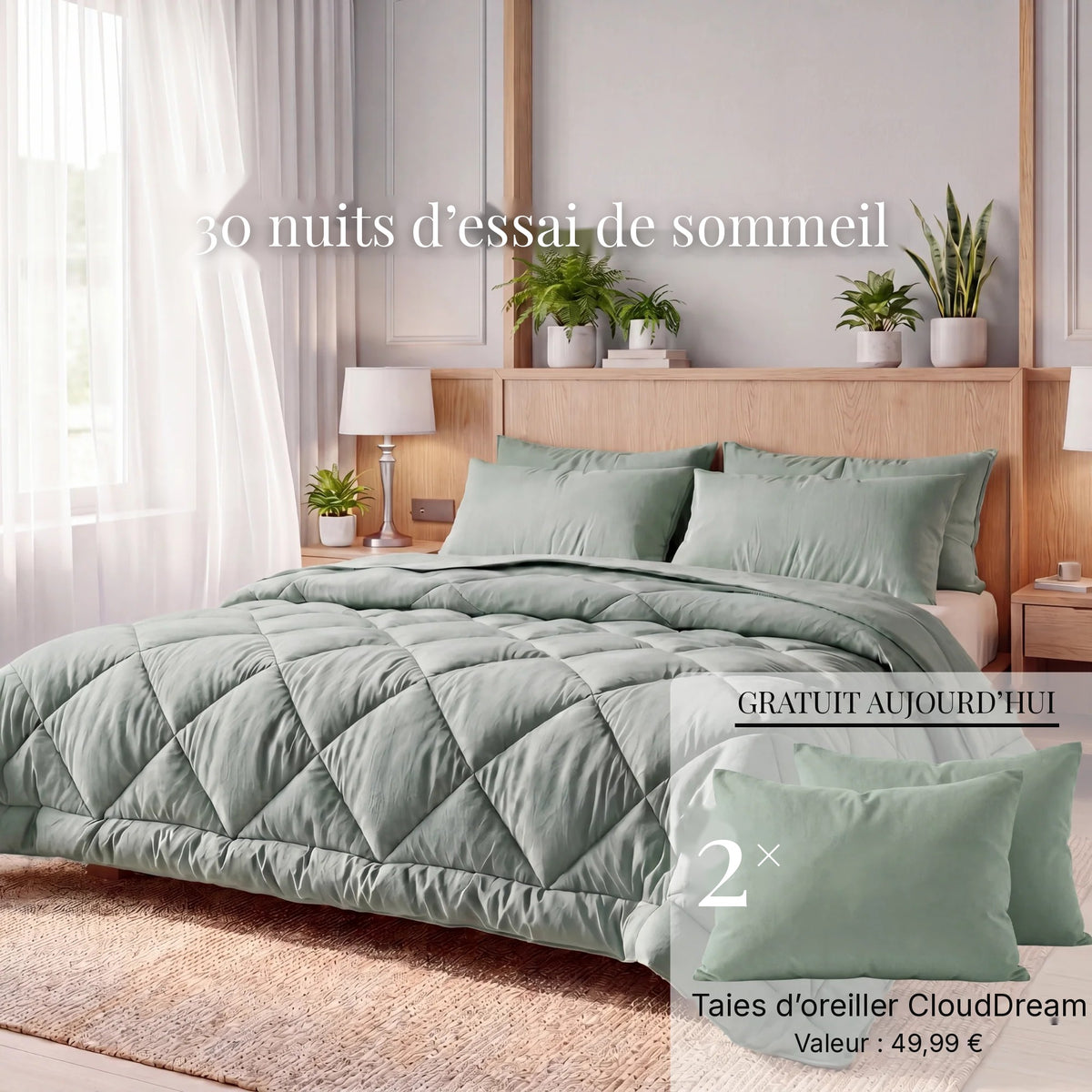 Couette EasyDream – La 2-en-1 à séchage rapide qui vous dispense de housse de couette.