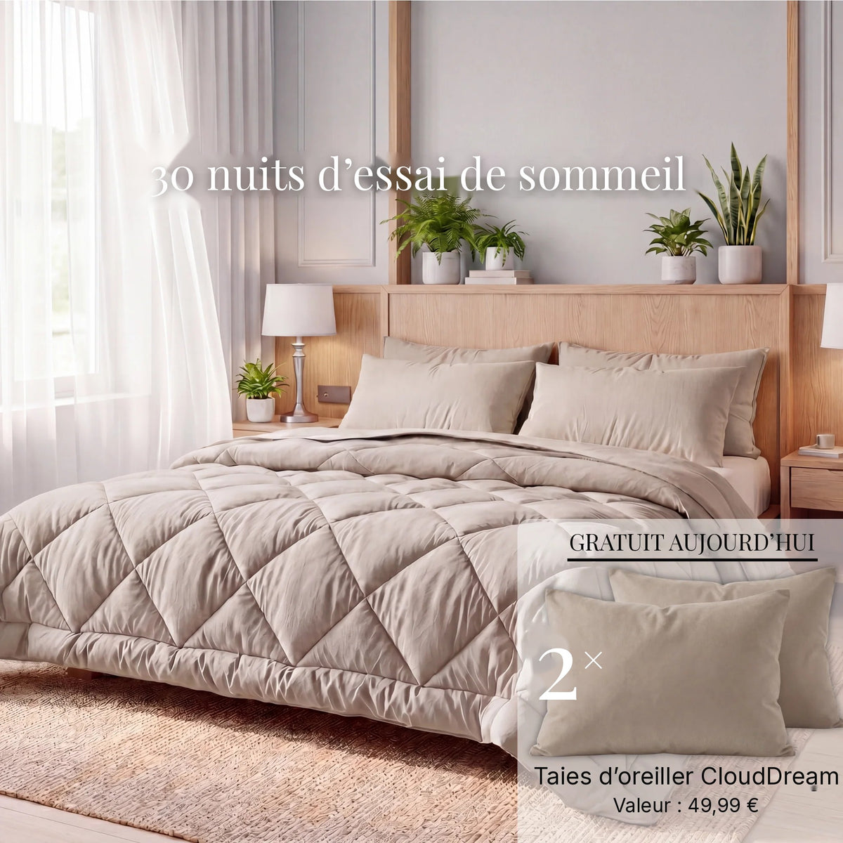 Couette EasyDream – La 2-en-1 à séchage rapide qui vous dispense de housse de couette.