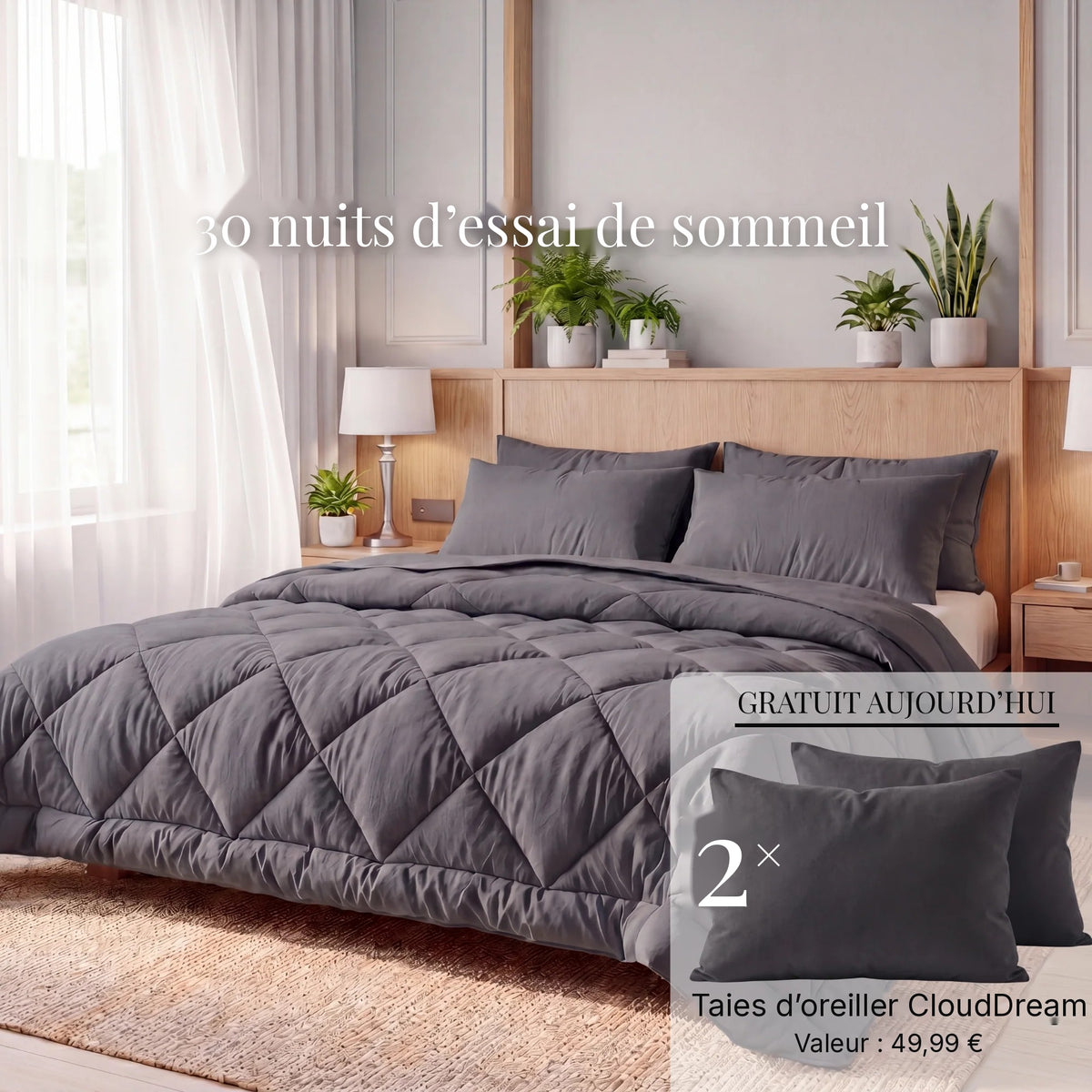 Couette EasyDream – La 2-en-1 à séchage rapide qui vous dispense de housse de couette.